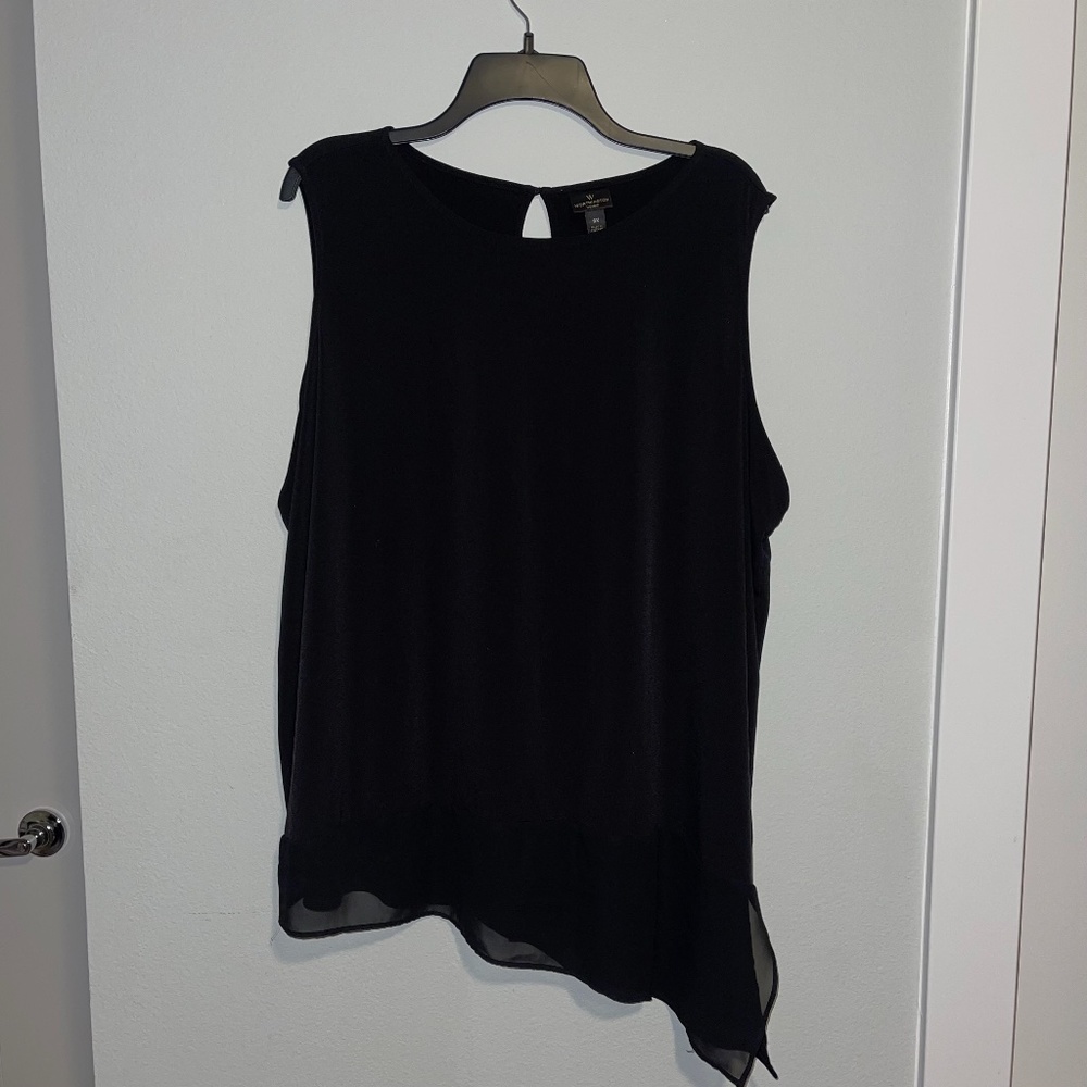 Black Asymmetrical Blouse